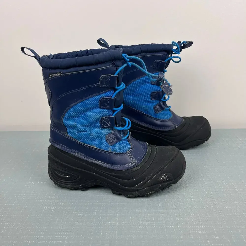 The North Face Kids' Alpenglow Waterproof Boot Blue 1